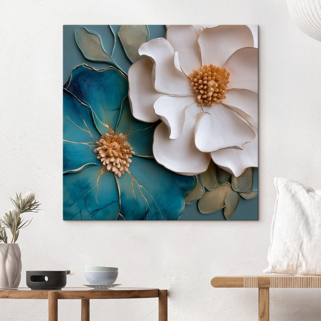Fiore bianco e blu — ambiente 1