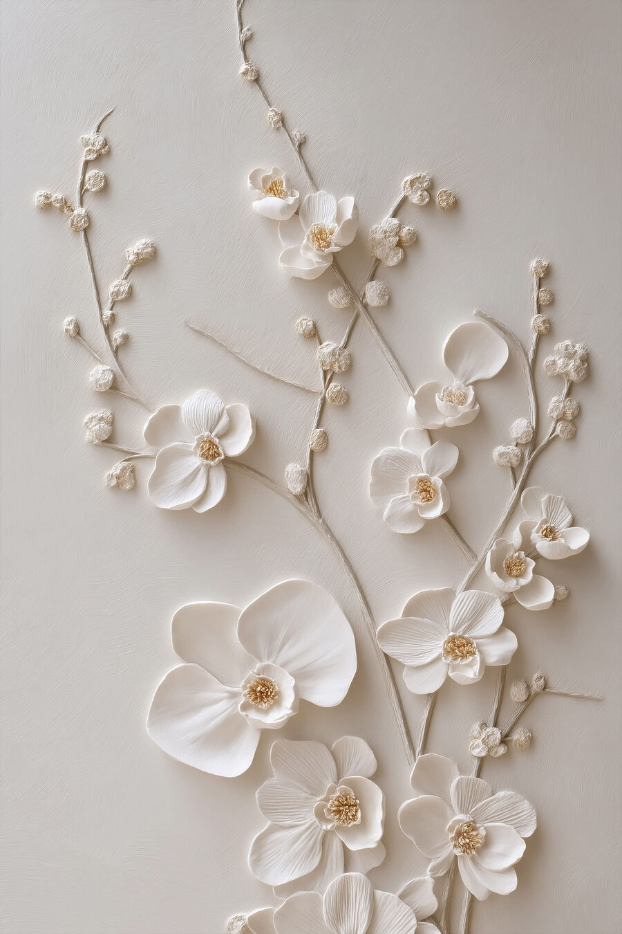 Orchidee bianche sugli steli — design completo