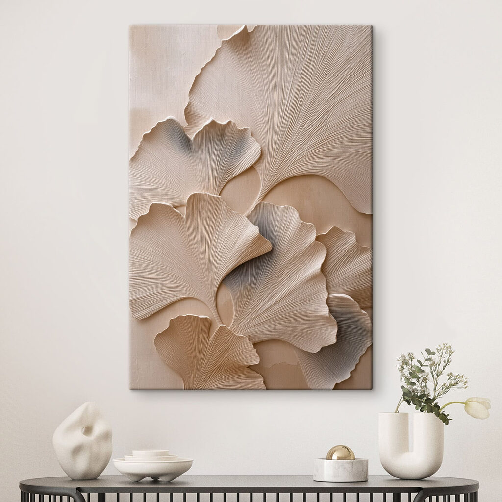 Ginkgo ondulato sul bianco — ambiente 2