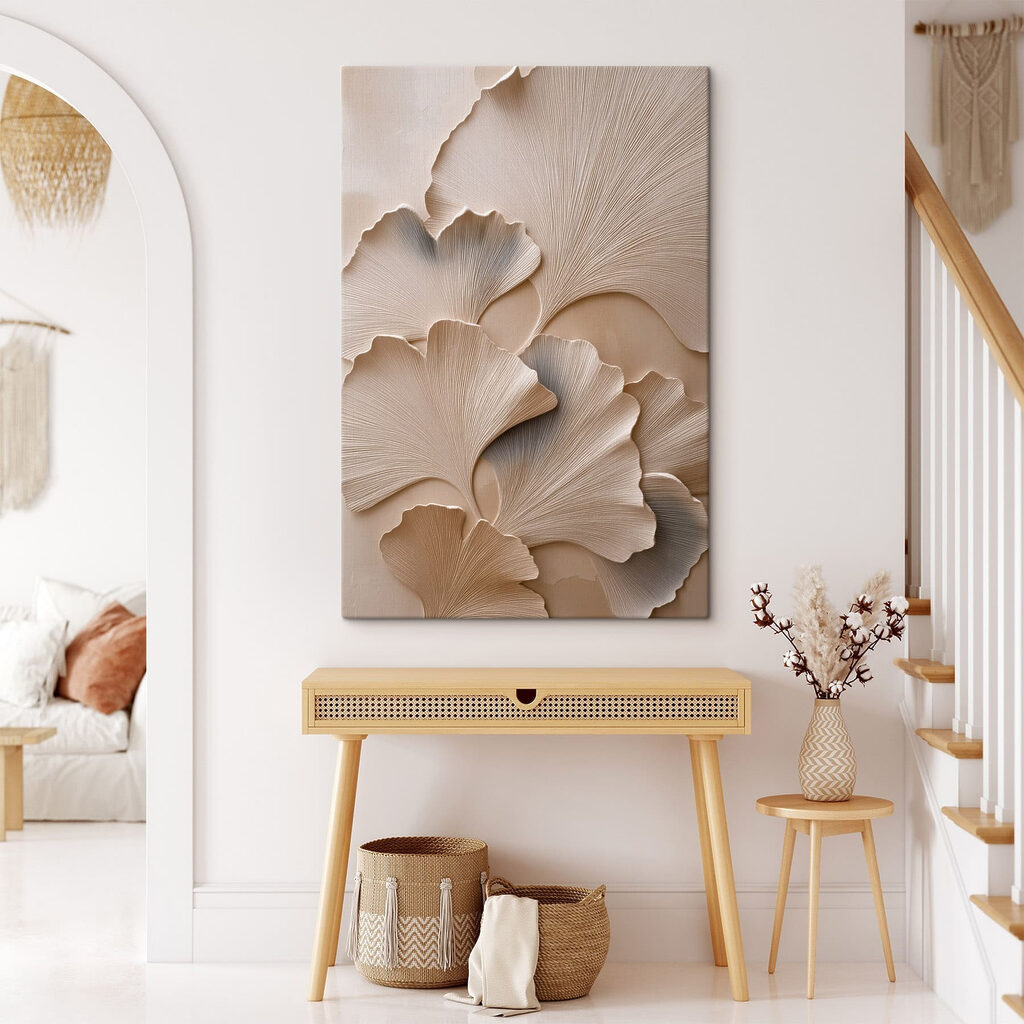 Ginkgo ondulato sul bianco — ambiente 3