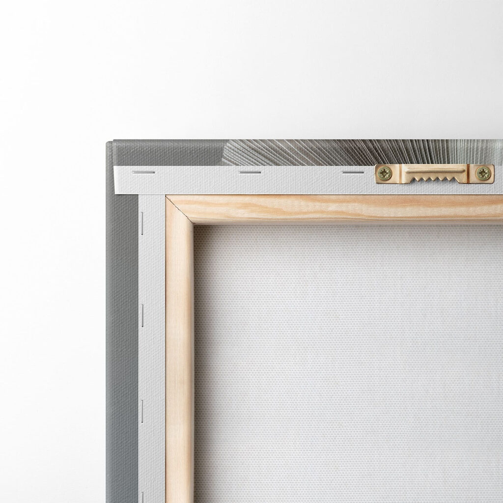 Ginkgo bruno su grigio — retro