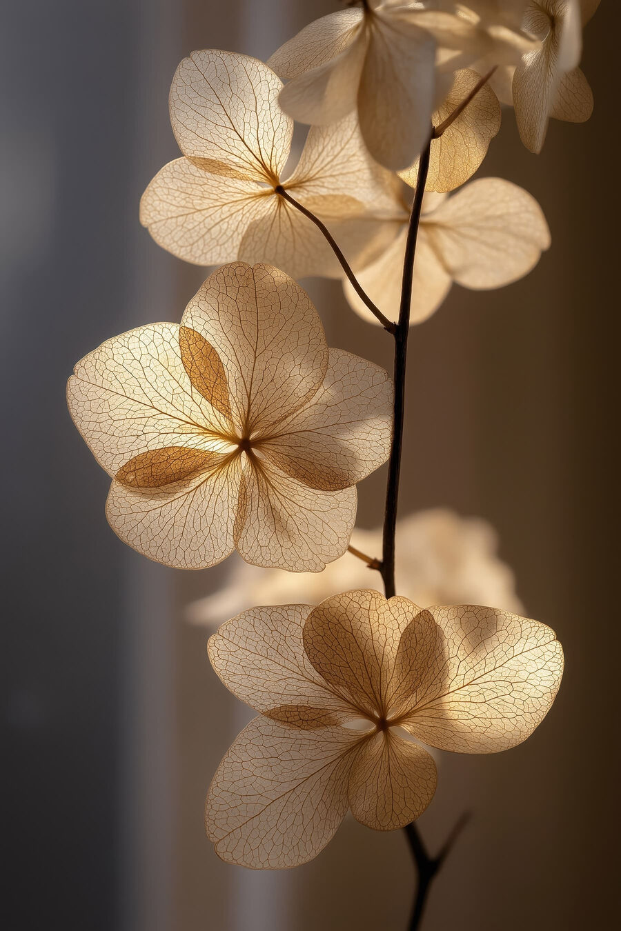 Fiori chiari al crepuscolo — design completo