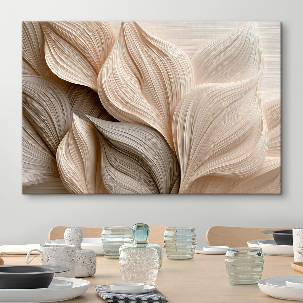 Foglie crema con nervature — ambiente 3