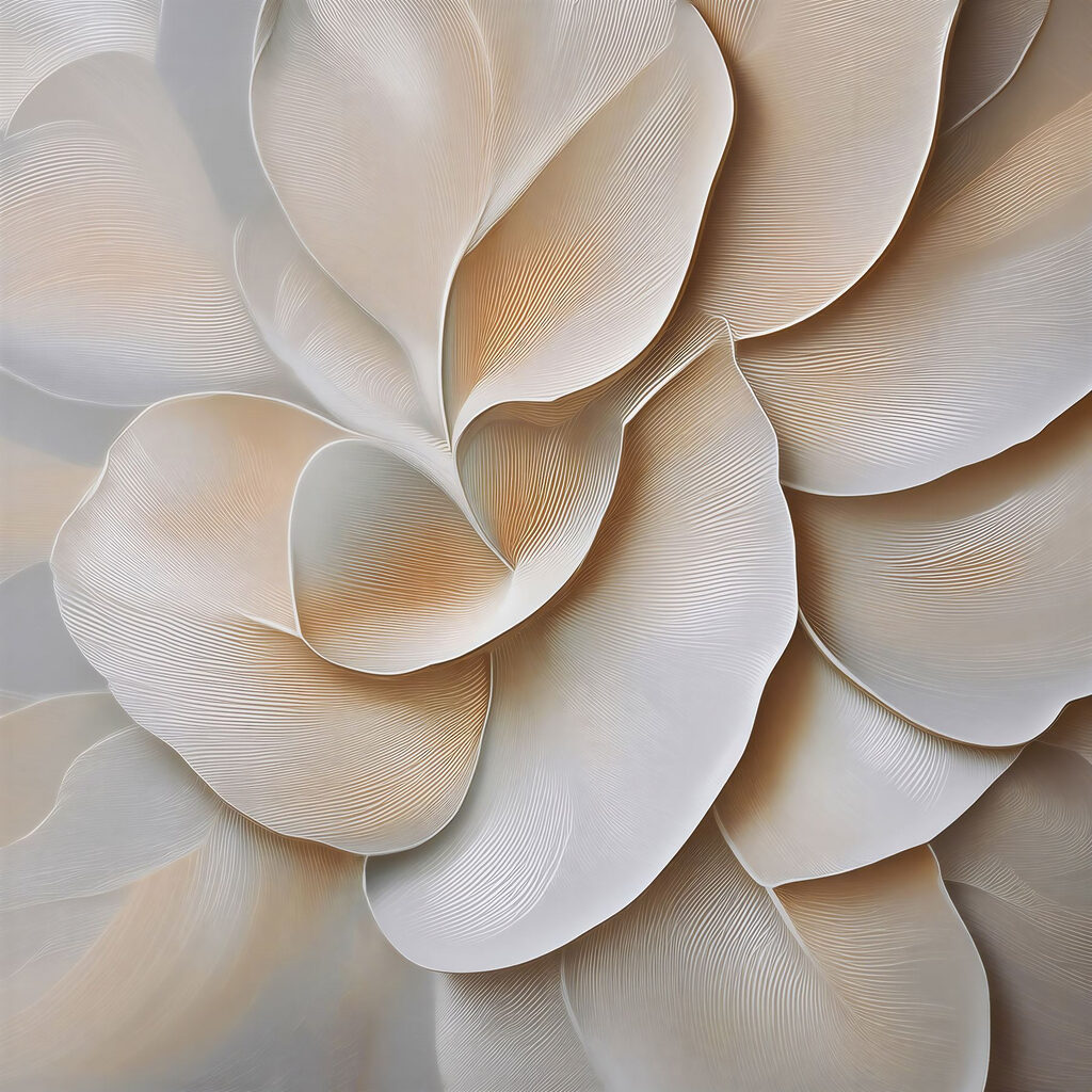 Fiori bianchi a strati — design completo