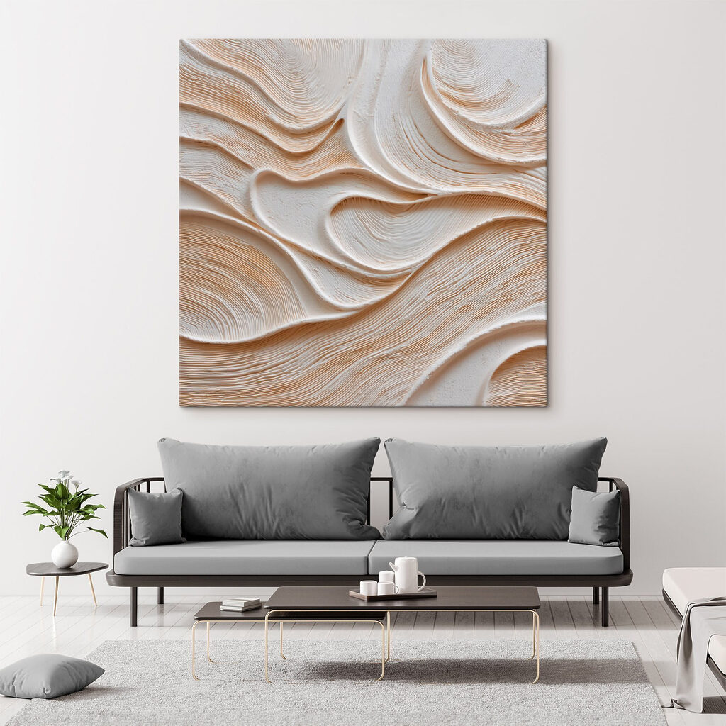 Linee color sabbia ondulate — ambiente 3