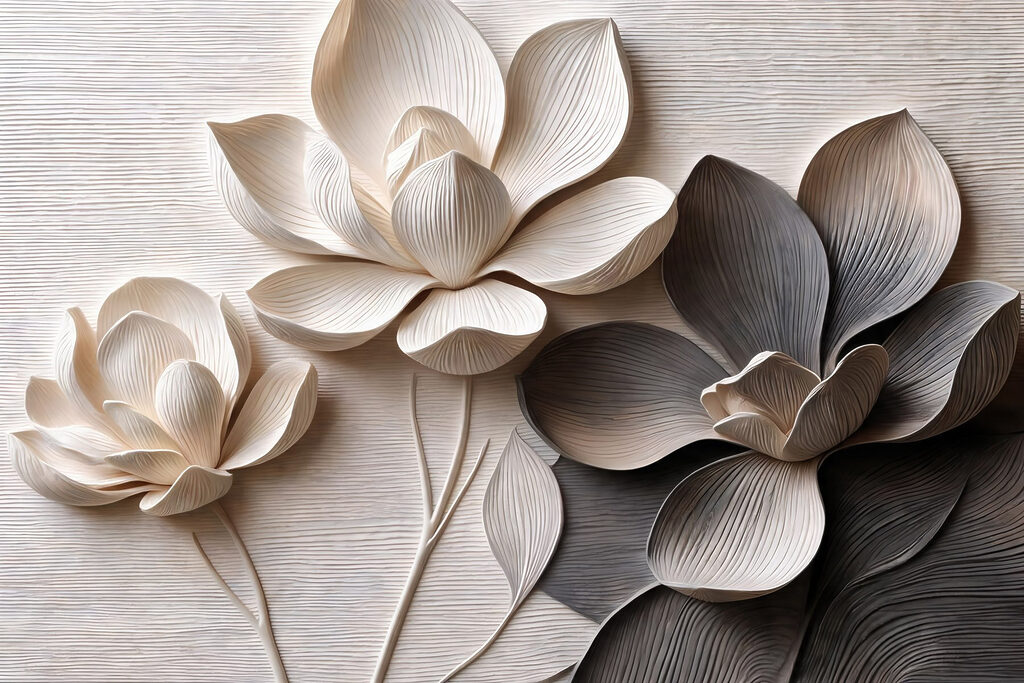 Fiori chiari e scuri — design completo