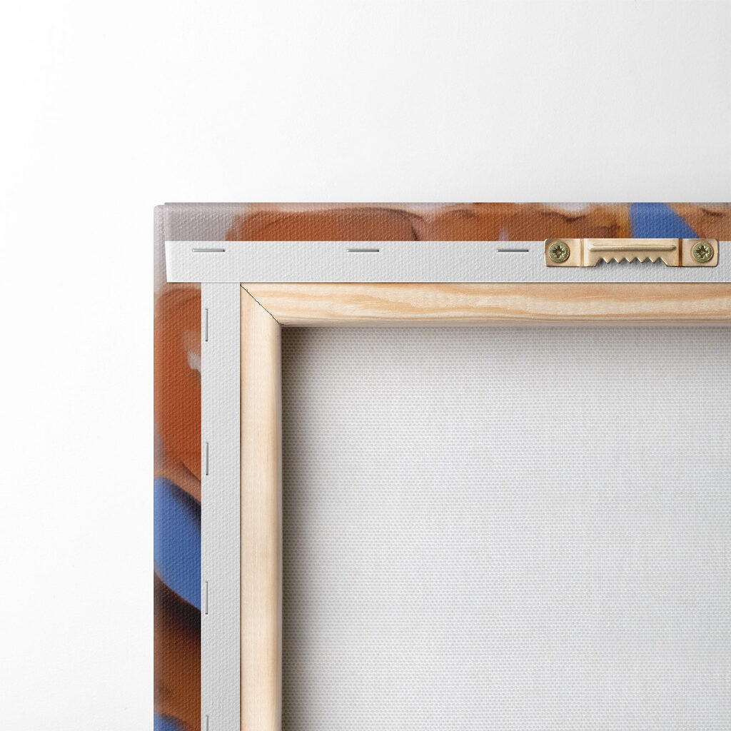 Foglie blu su ruggine — retro
