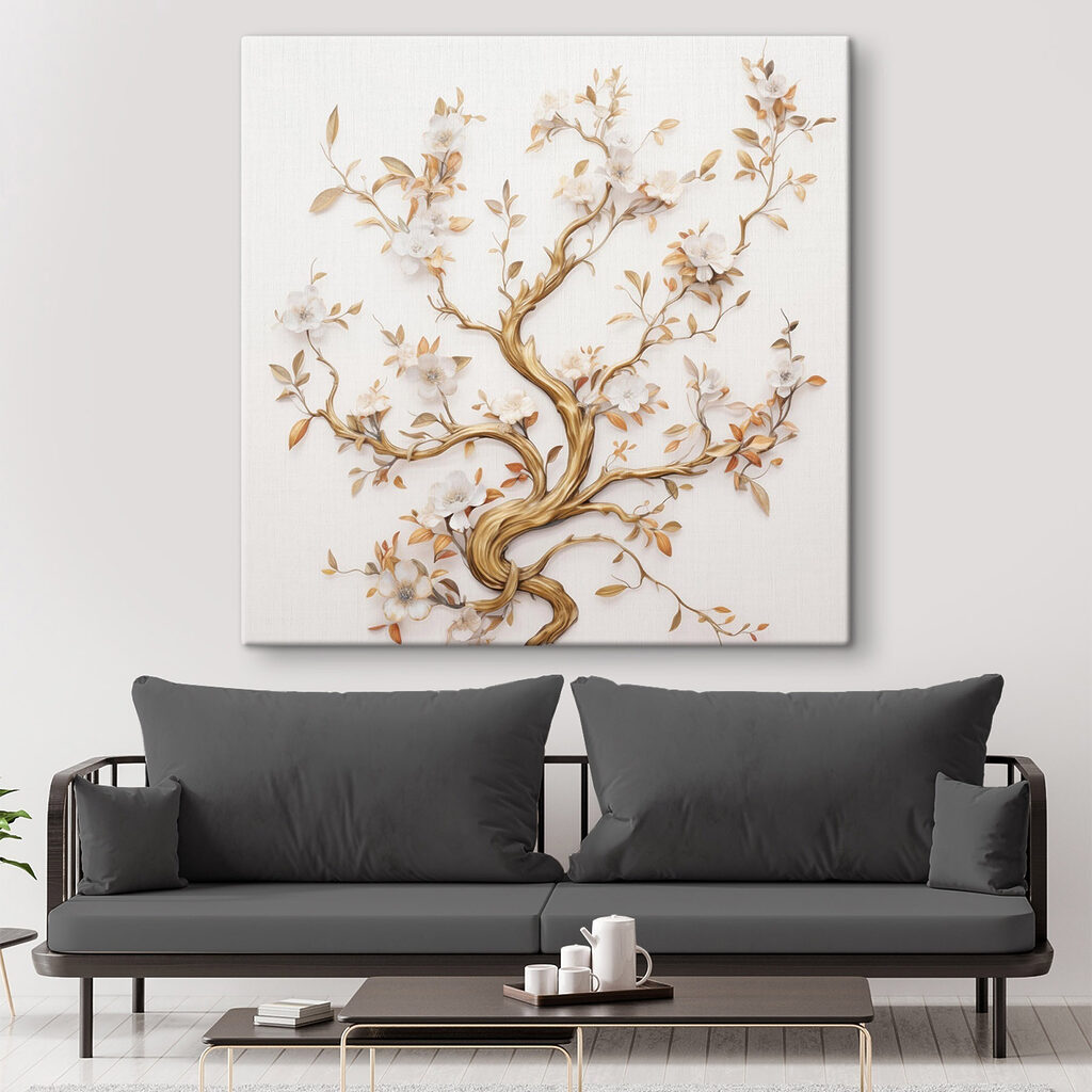 Albero dorato in fiore — ambiente 2