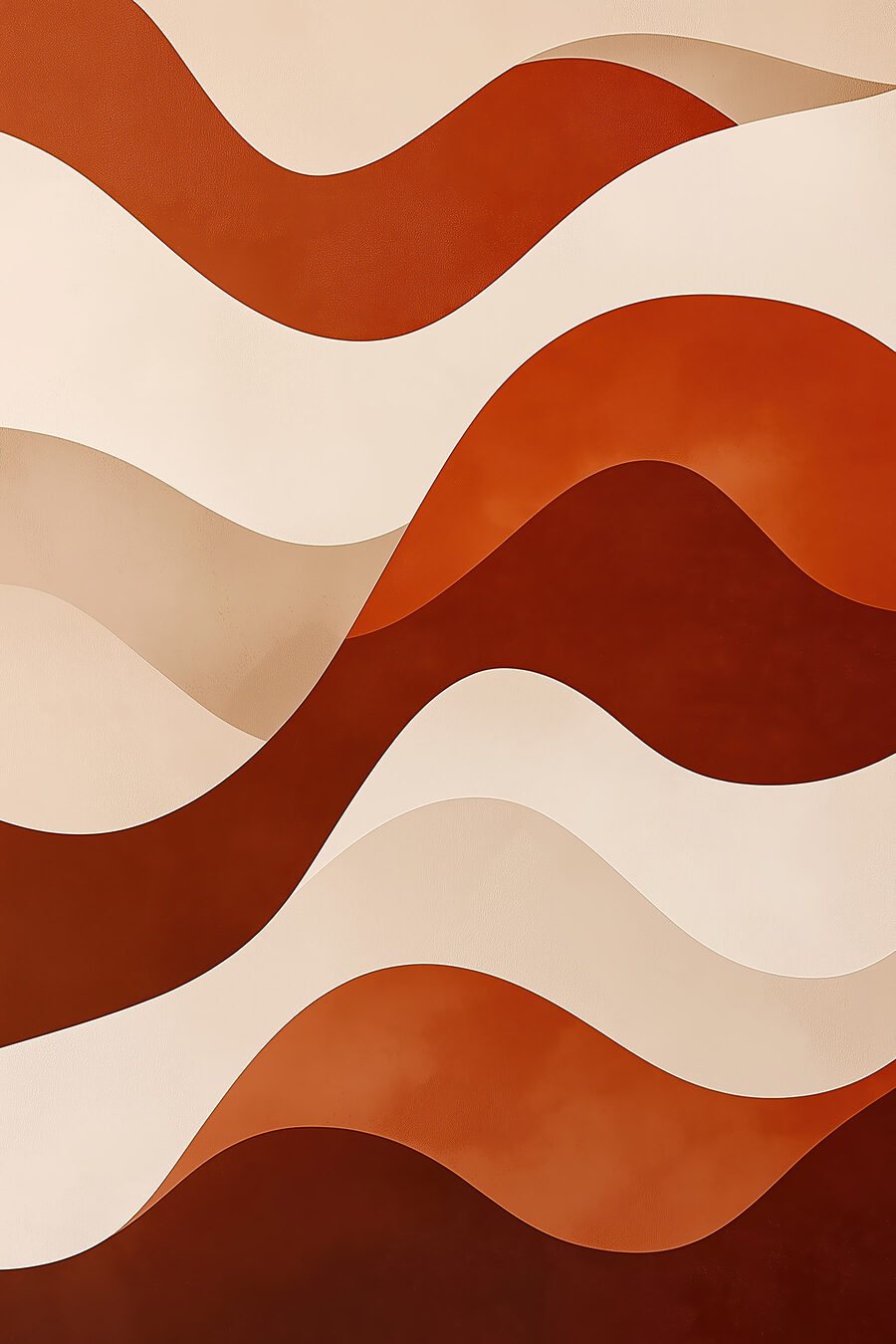 Strisce terracotta e crema — design completo