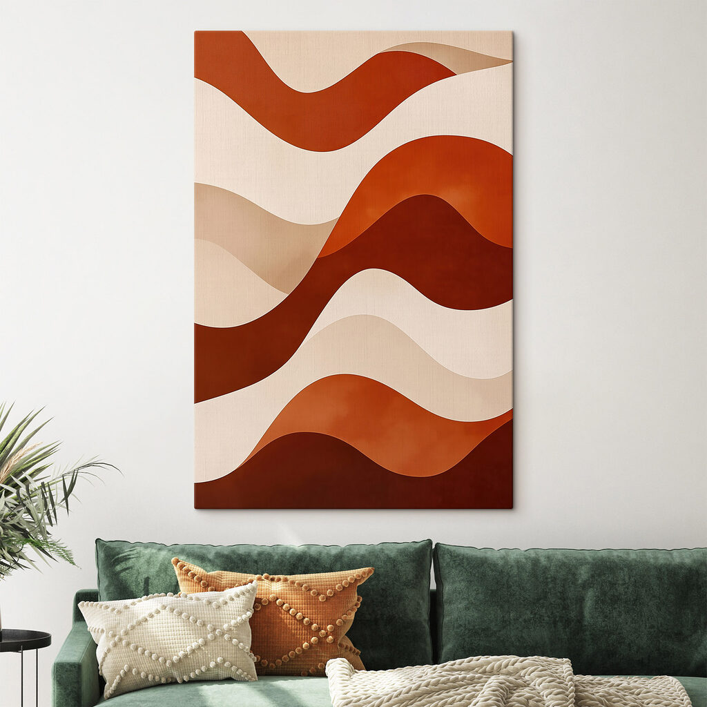 Strisce terracotta e crema — ambiente 2