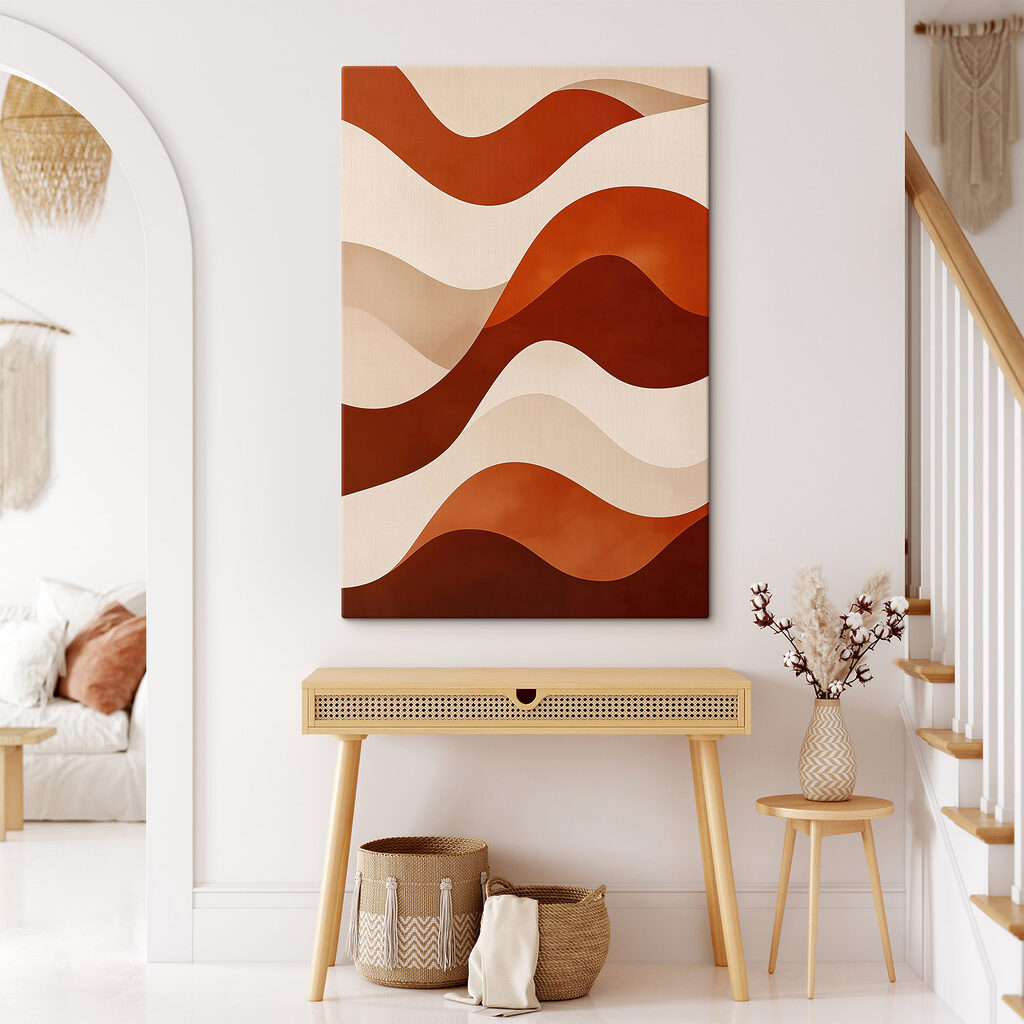 Strisce terracotta e crema — ambiente 1