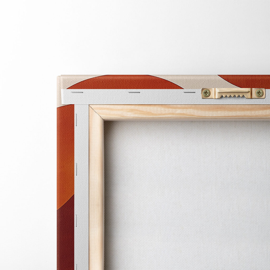 Strisce terracotta e crema — retro