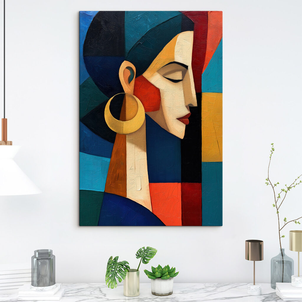 Profilo con orecchino d’oro — ambiente 1
