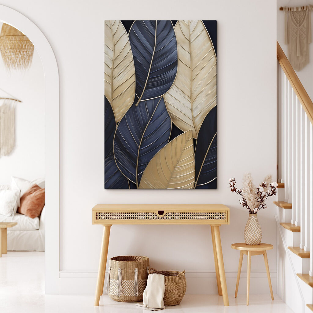 Foglie blu, nervature d’oro — ambiente 2