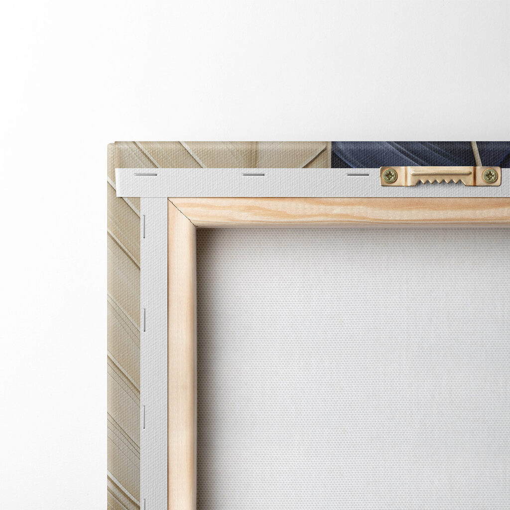 Foglie blu, nervature d’oro — retro