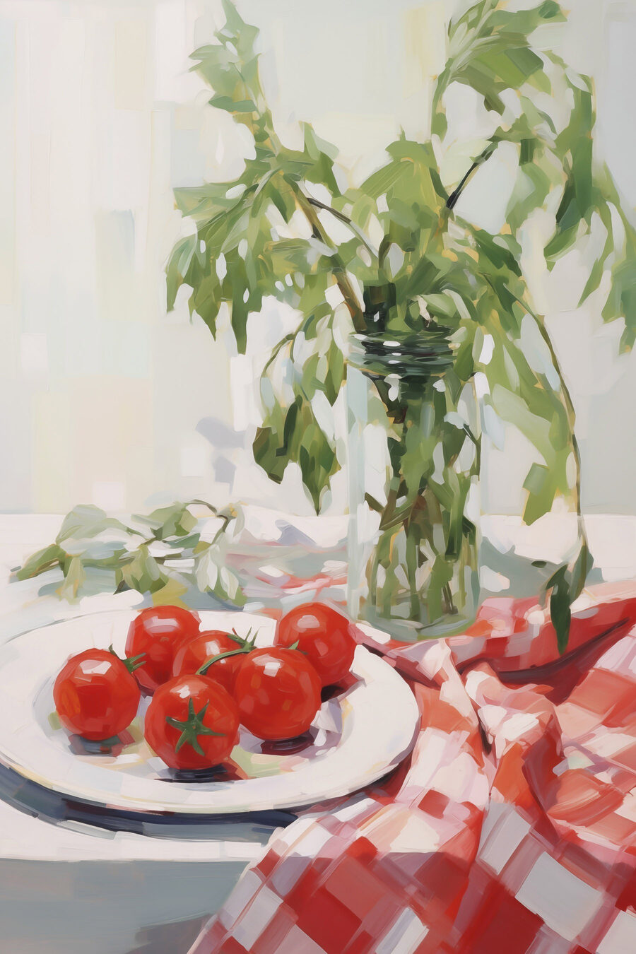 Pomodori su tovaglia — design completo