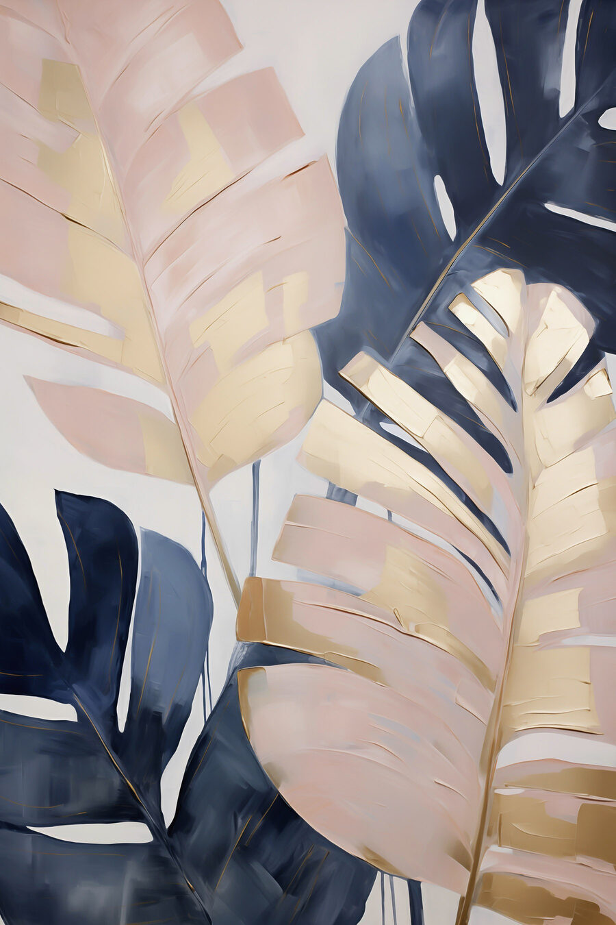 Monstera blu e rosa — design completo