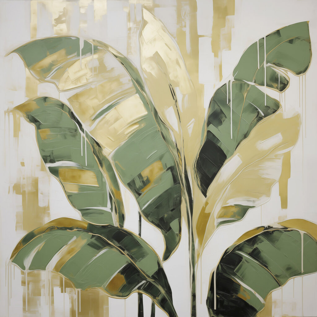 Monstera tra pennellate — design completo