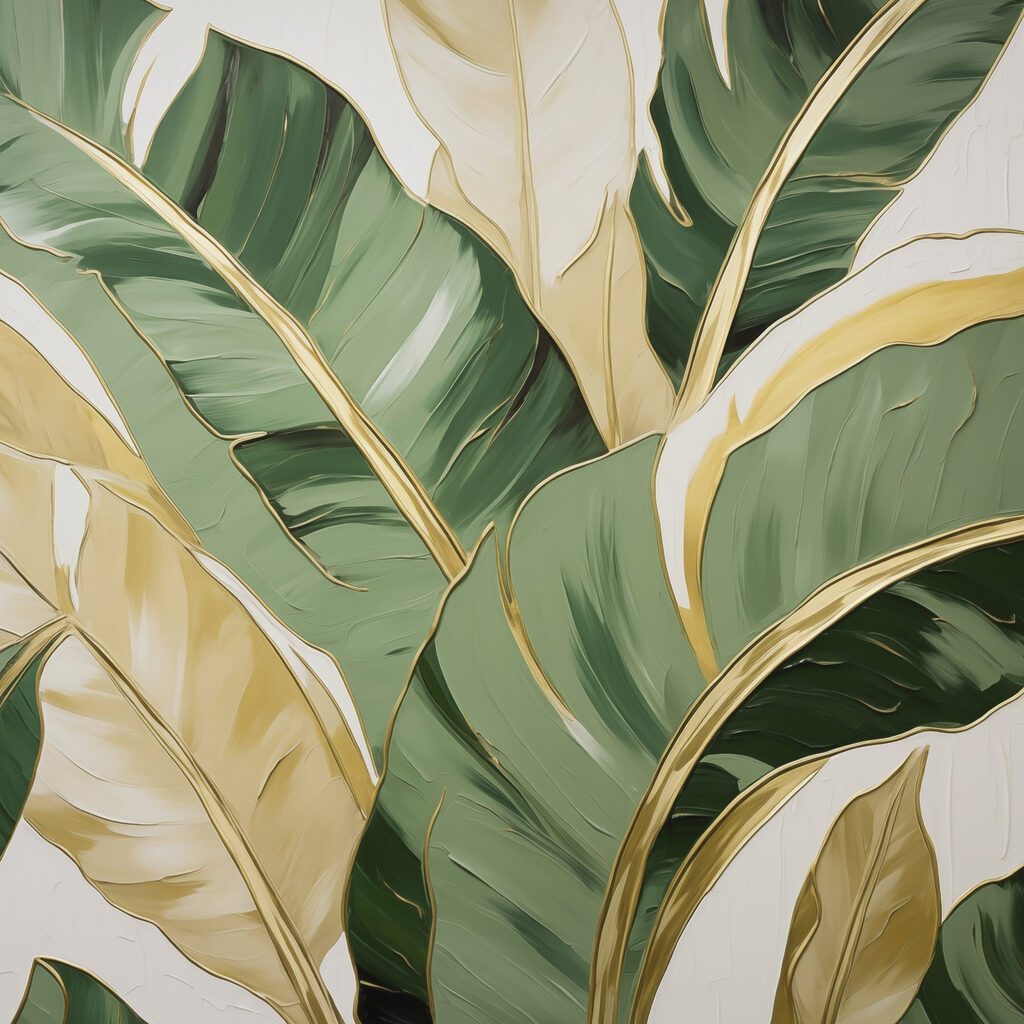 Foglie tropicali verdi — design completo