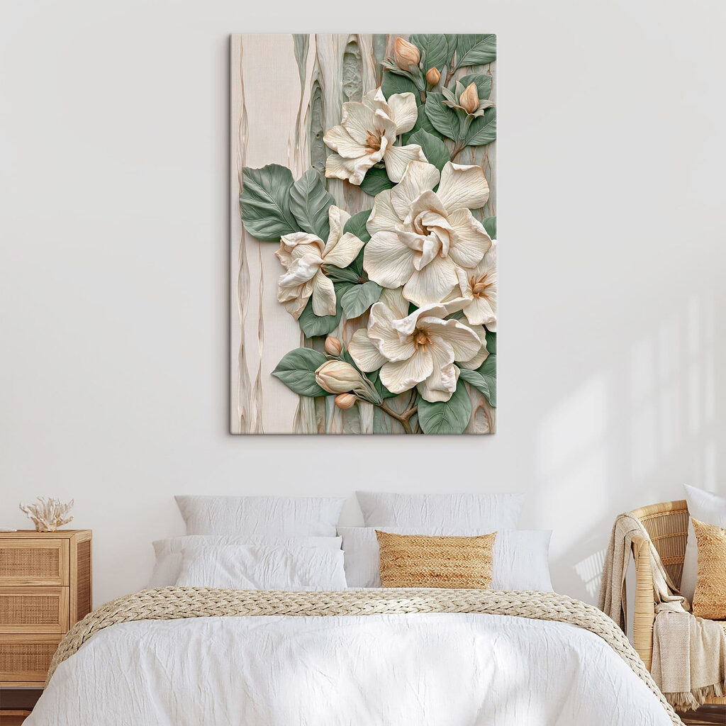 Fiori bianchi, foglie tonde — ambiente 2