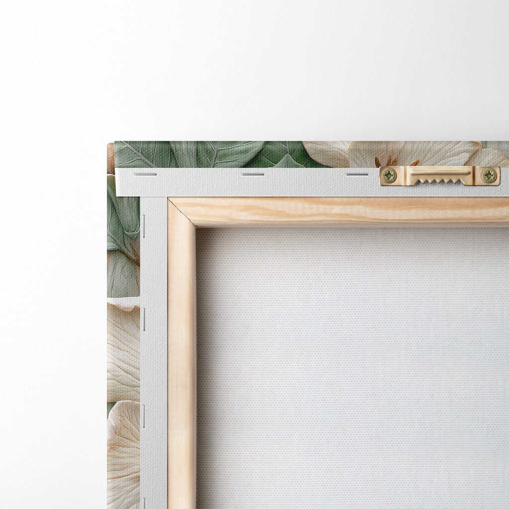 Fiori bianchi, foglie tonde — retro