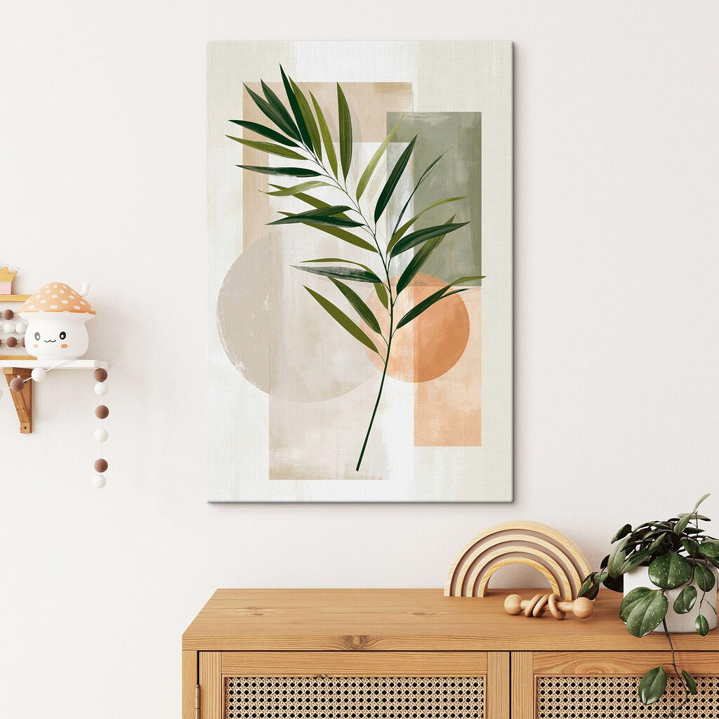 Ramo verde tra geometrie — ambiente 2