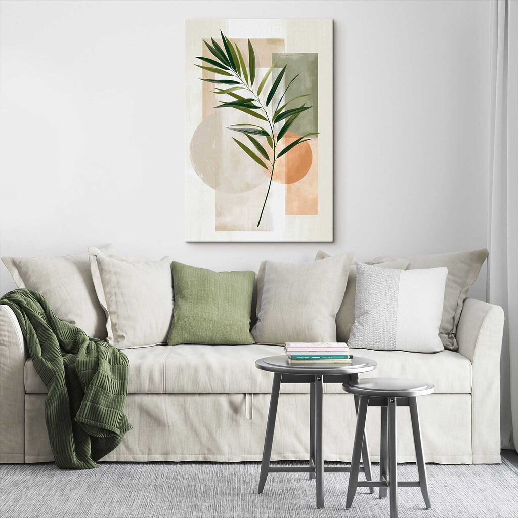 Ramo verde tra geometrie — ambiente 3