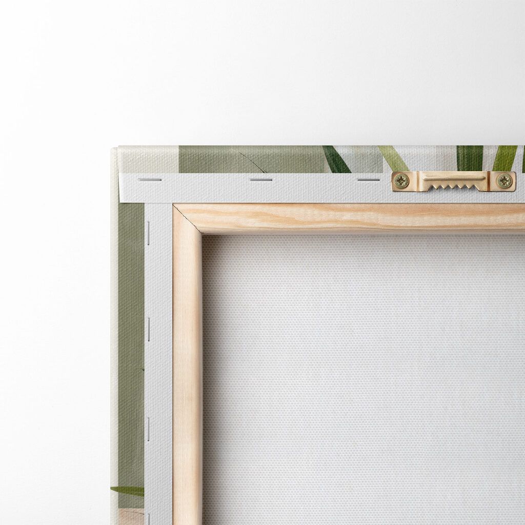 Ramo verde tra geometrie — retro