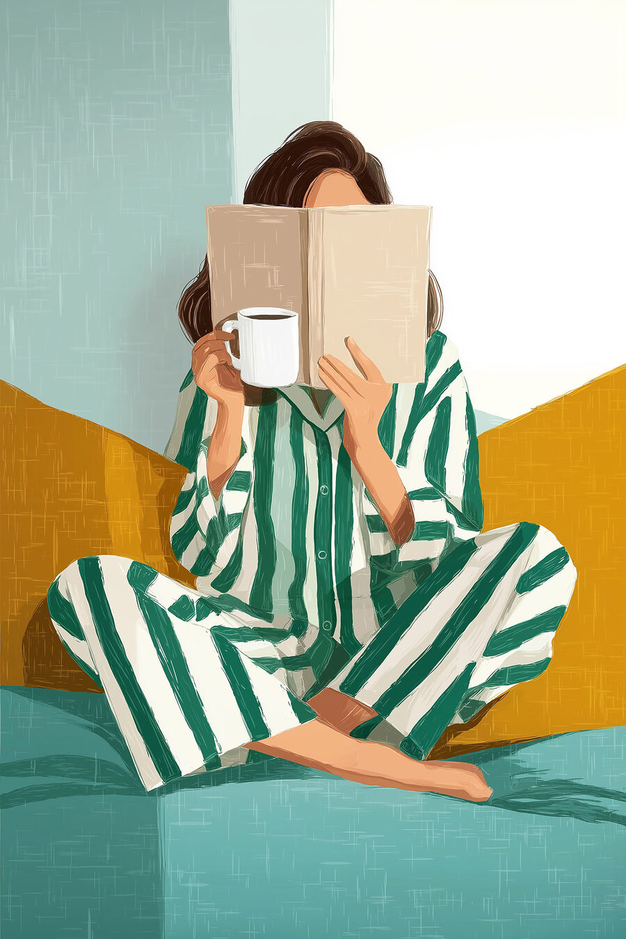 Donna che legge — design completo