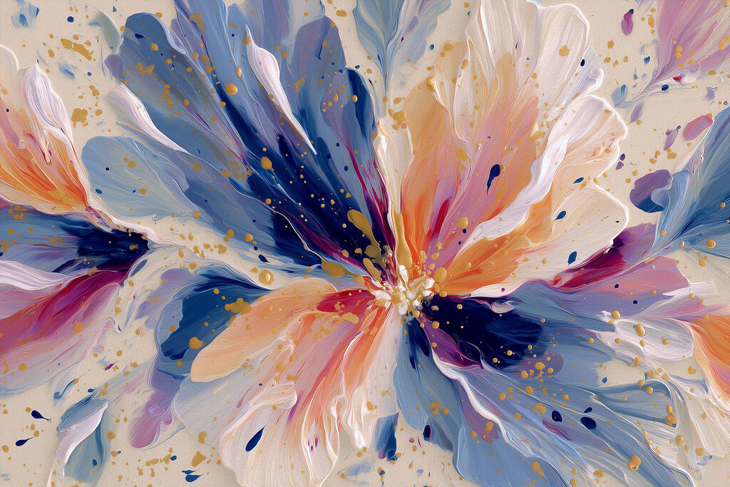 Schizzi blu e rosa — design completo