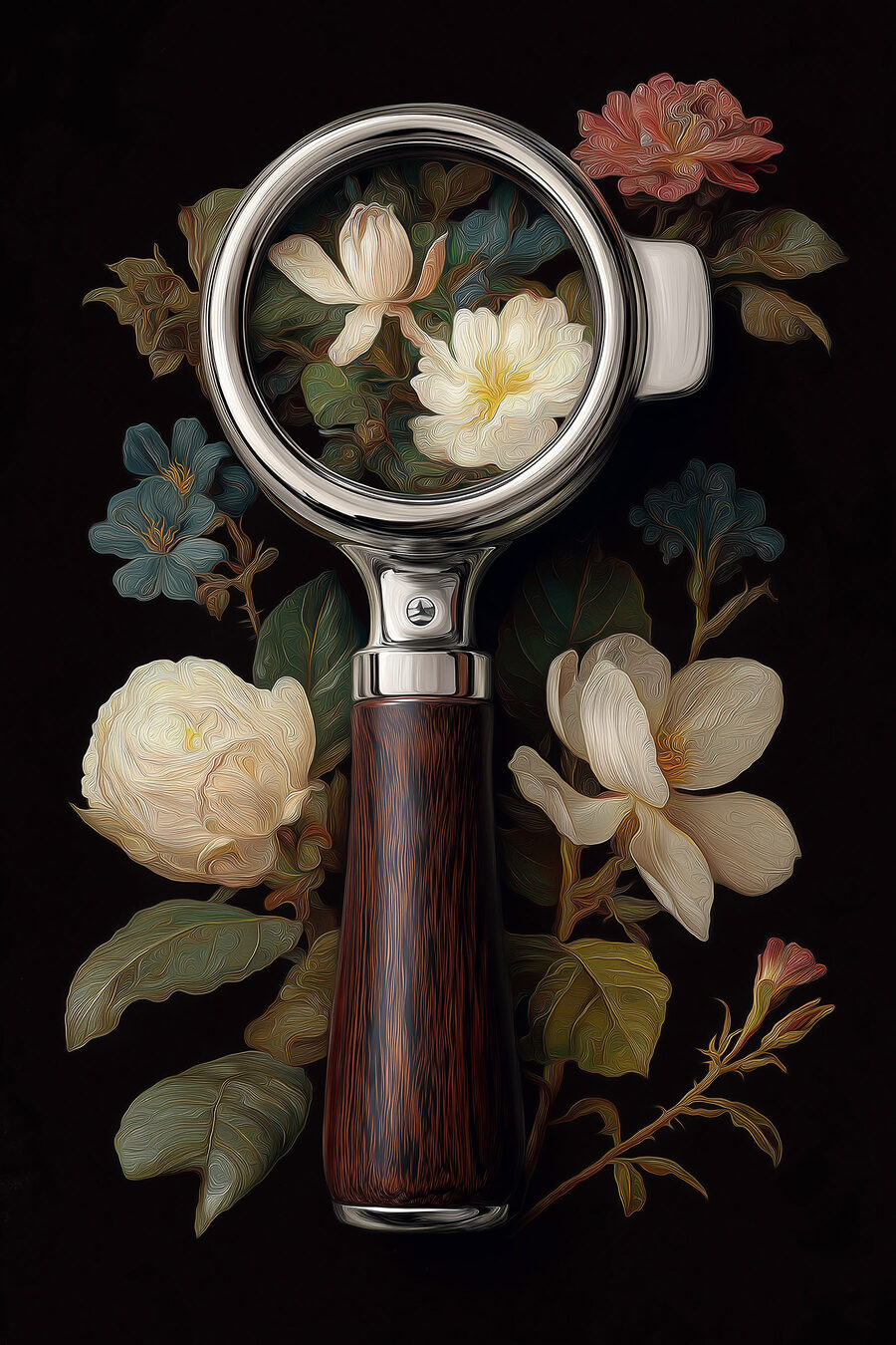 Fiori sotto la lente — design completo