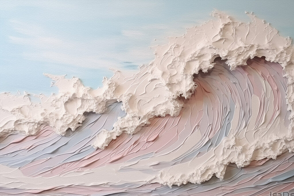 Onda rosa nel blu — design completo