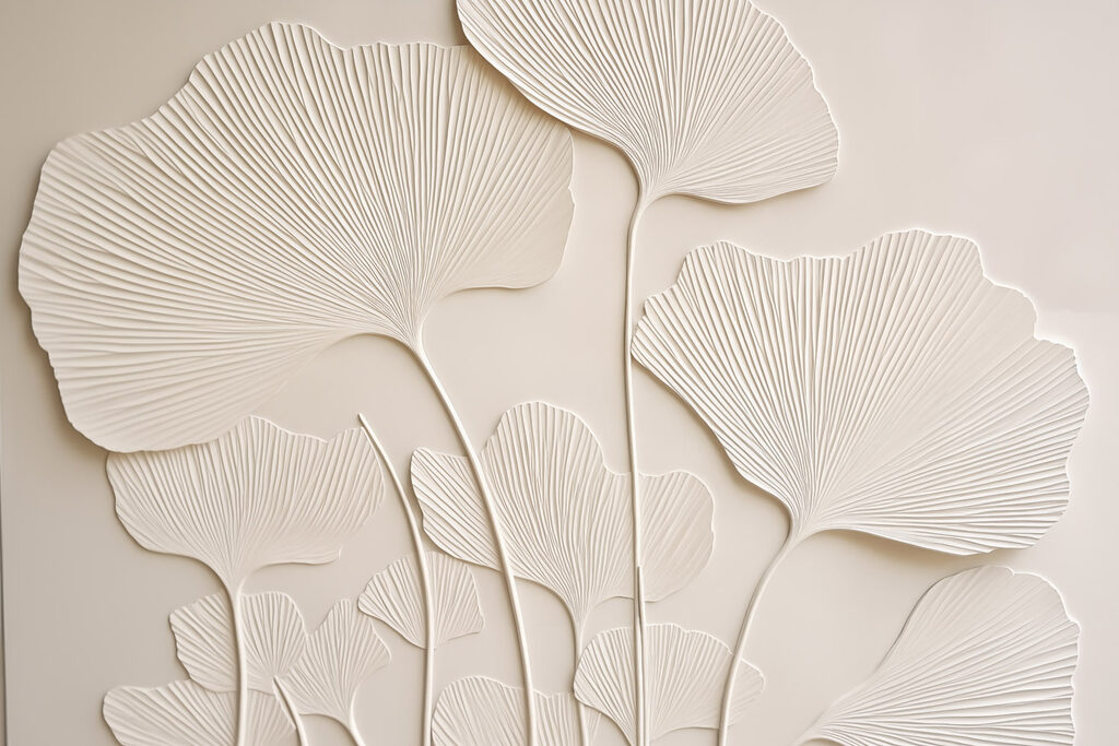 Ginkgo su steli curvi — design completo