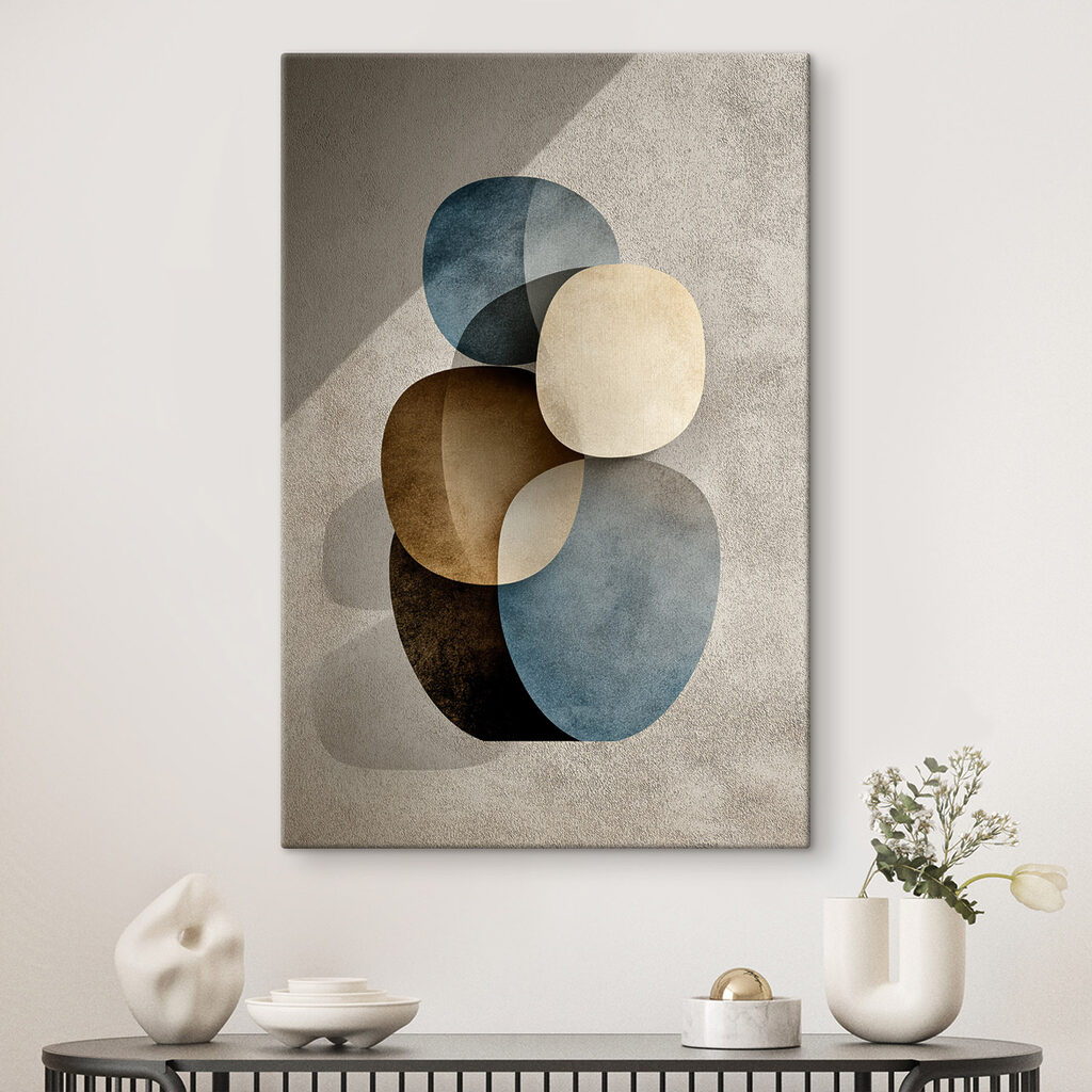 Forme tonde bruno-blu — ambiente 2