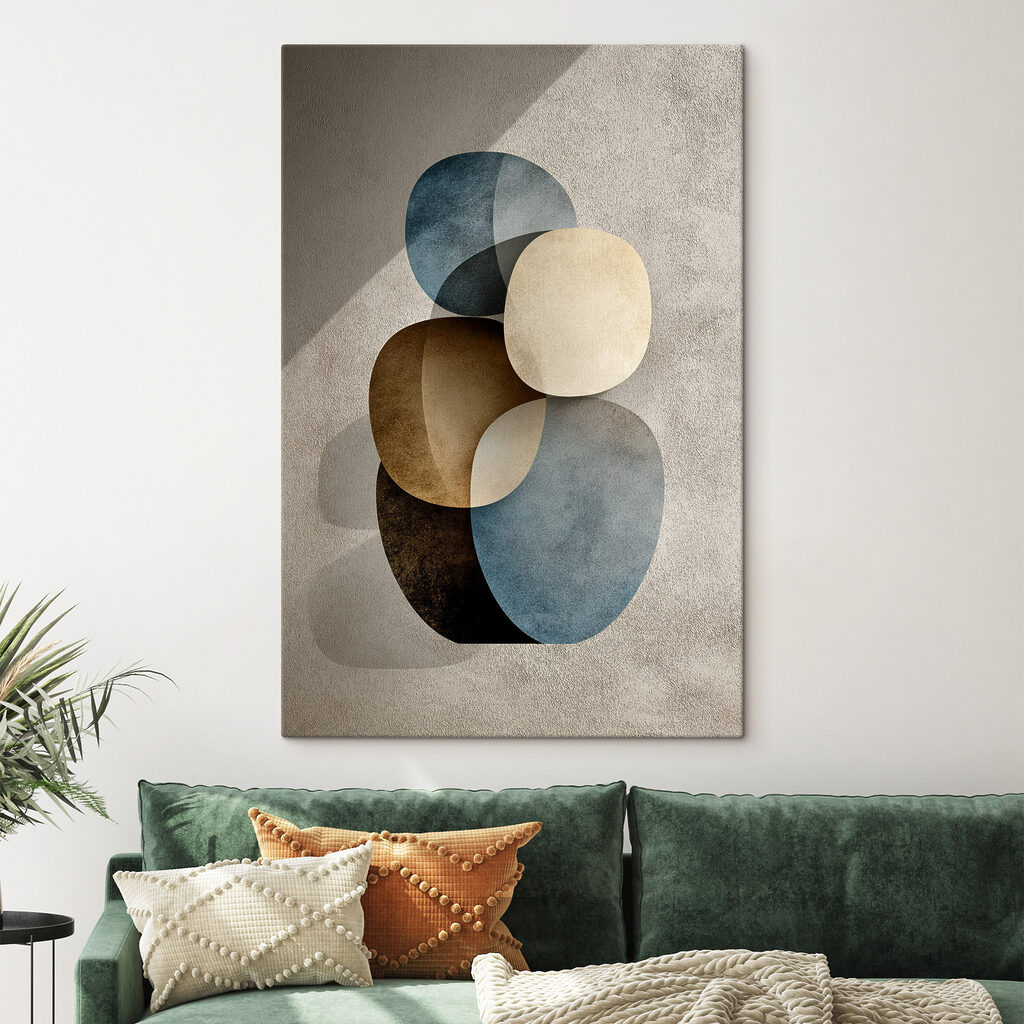 Forme tonde bruno-blu — ambiente 1