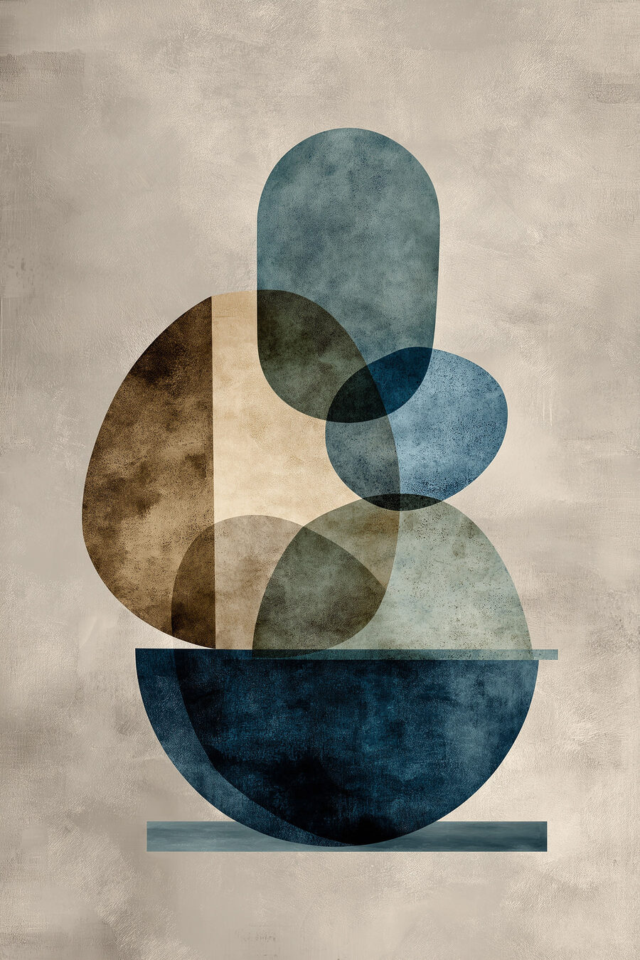 Forme blu in equilibrio — design completo