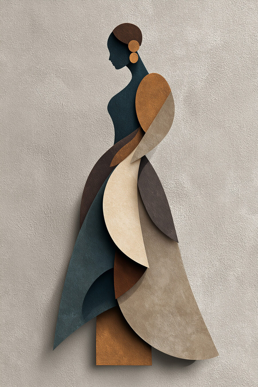 Figura femminile geometrica — design completo