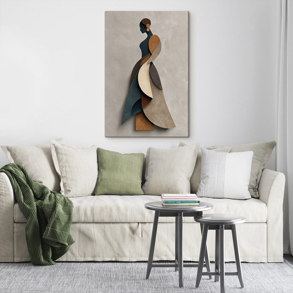 Figura femminile geometrica — ambiente 1