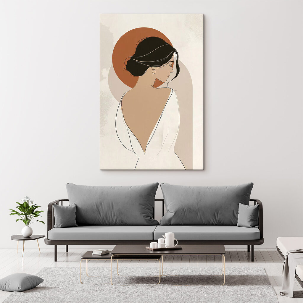 Donna con abito bianco — ambiente 1
