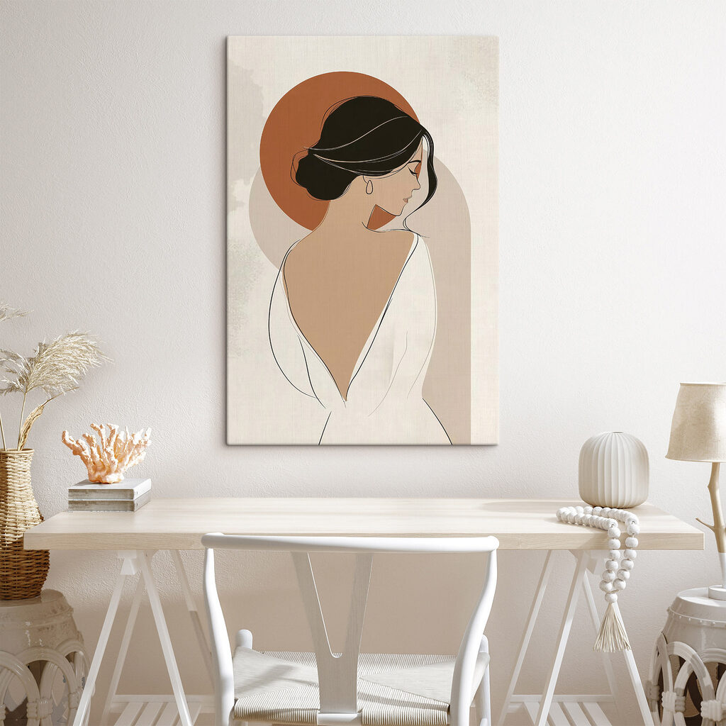 Donna con abito bianco — ambiente 2