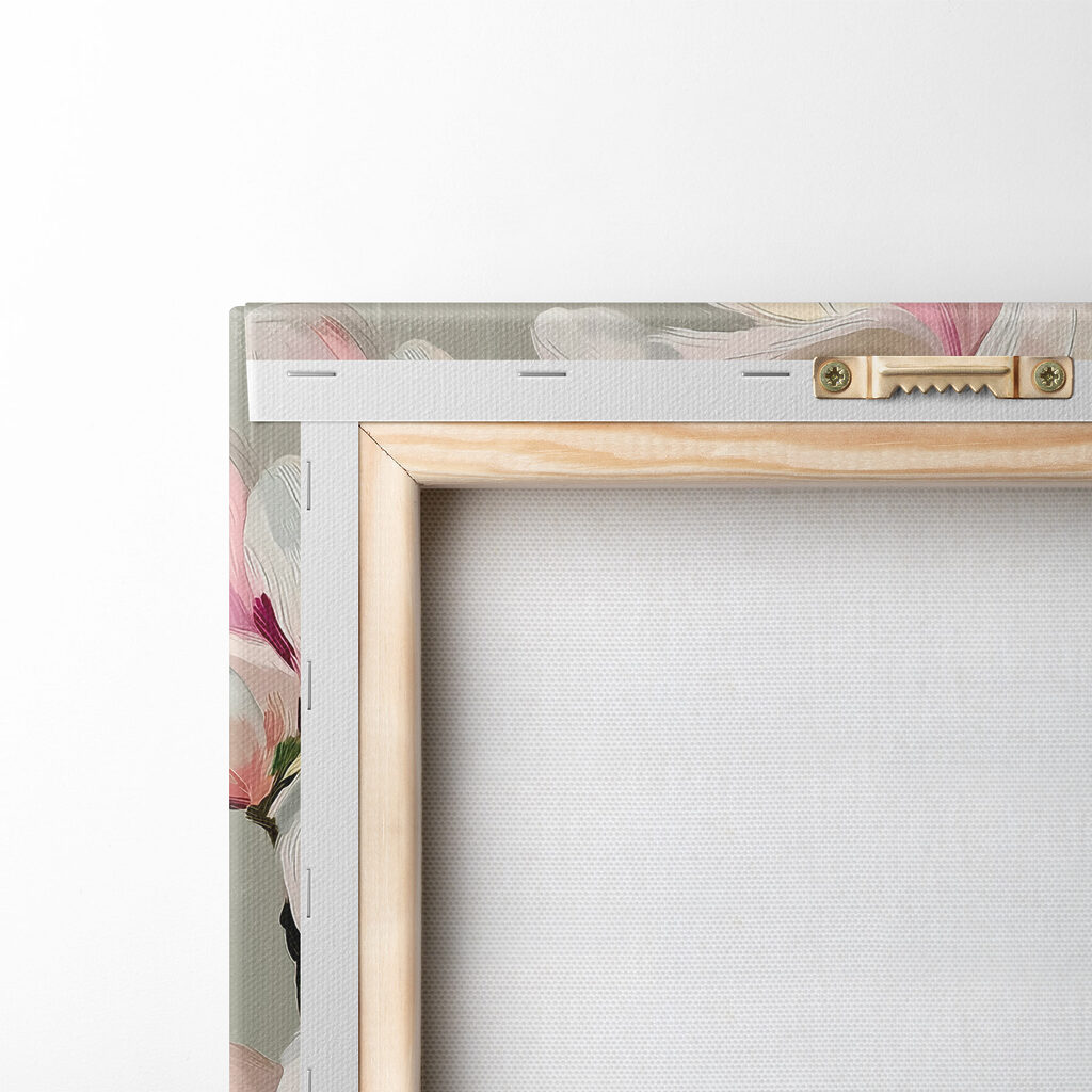 Magnolia bianca e rosa — retro