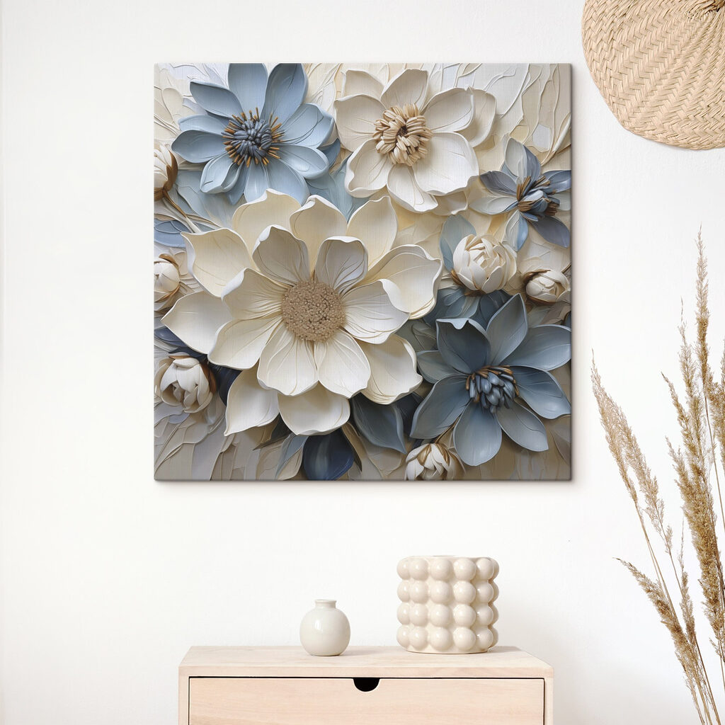 Fiori blu tra bianchi — ambiente 2