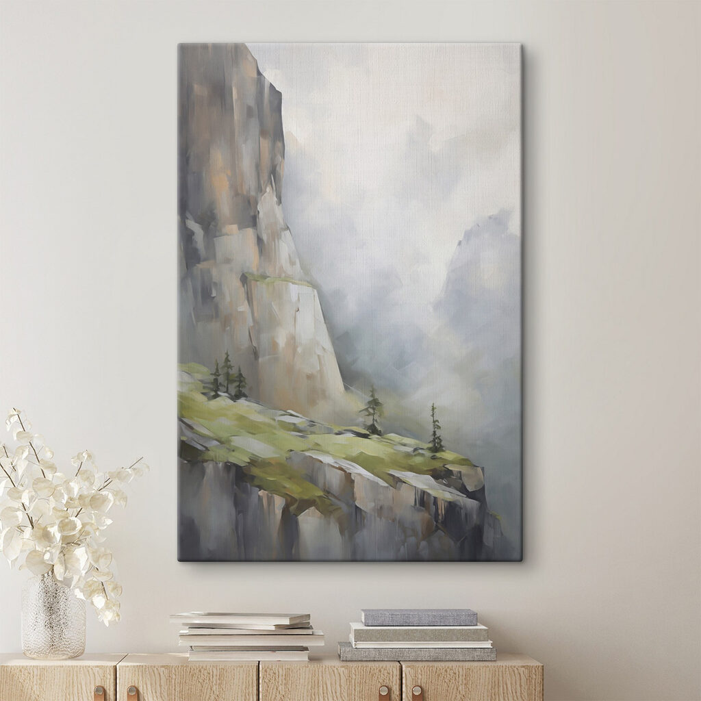 Nebbia tra rocce alte — ambiente 2