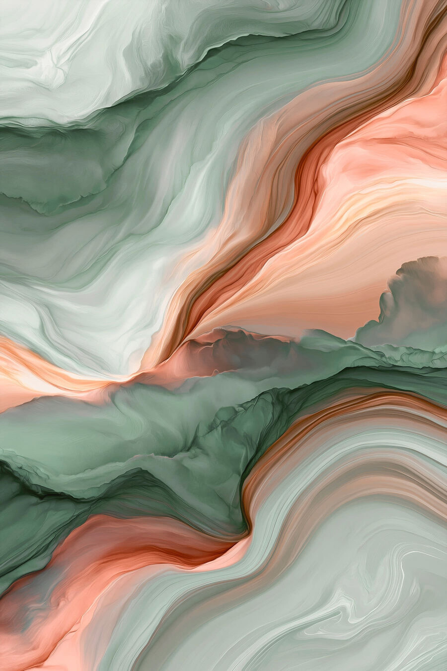 Venature tra strati verdi — design completo