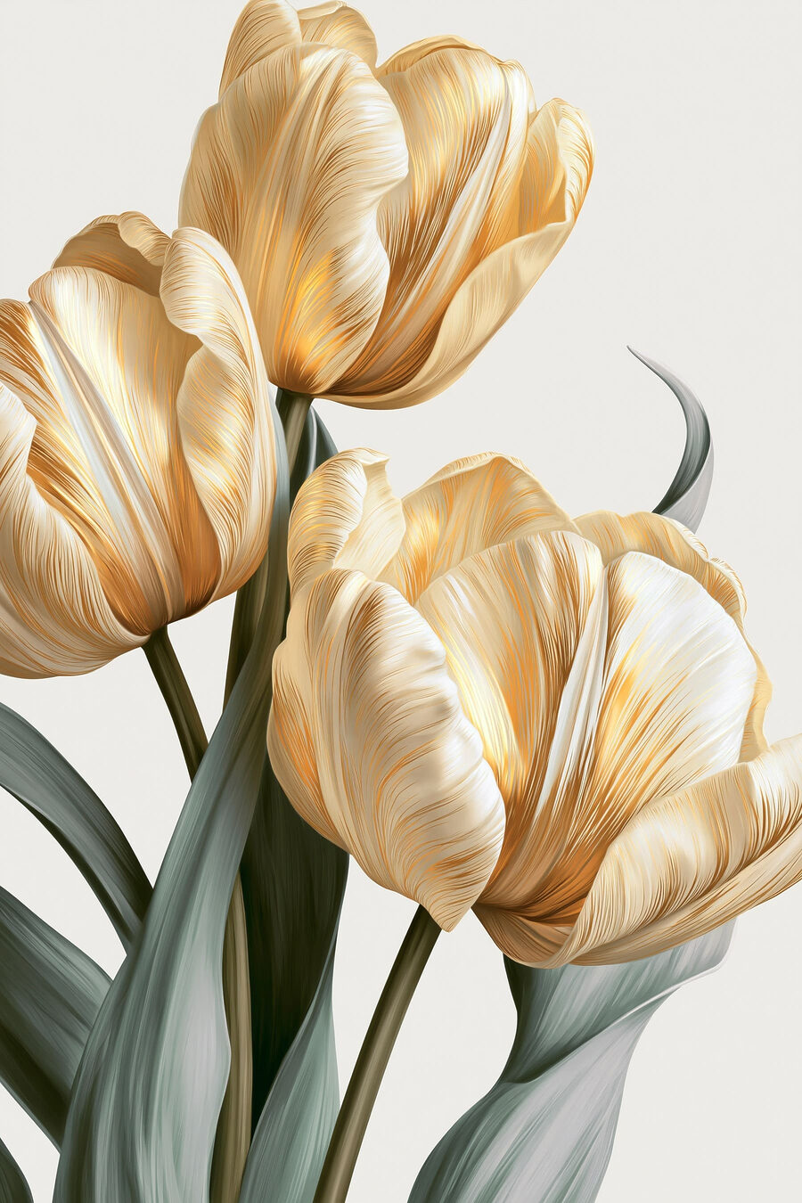 Tulipani dorati — design completo