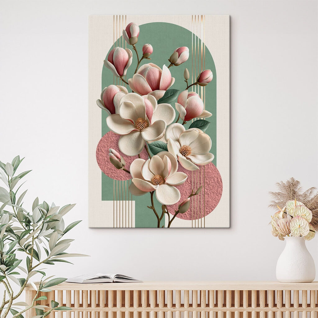 Magnolie su cerchi rosa — ambiente 3