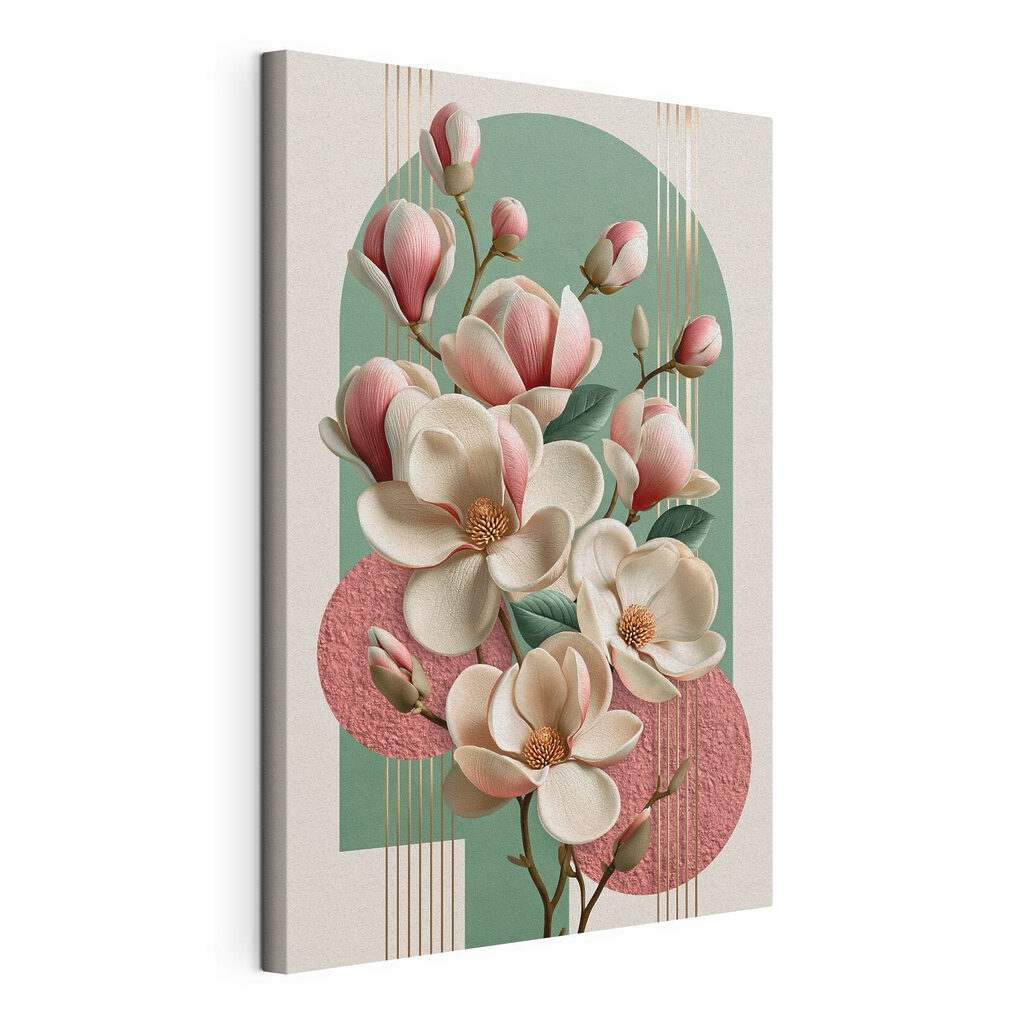 Magnolie su cerchi rosa — vista del prodotto