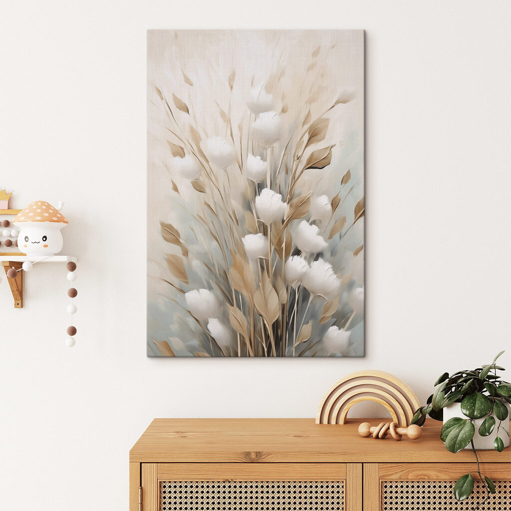 Fiori bianchi e spighe in un ambiente