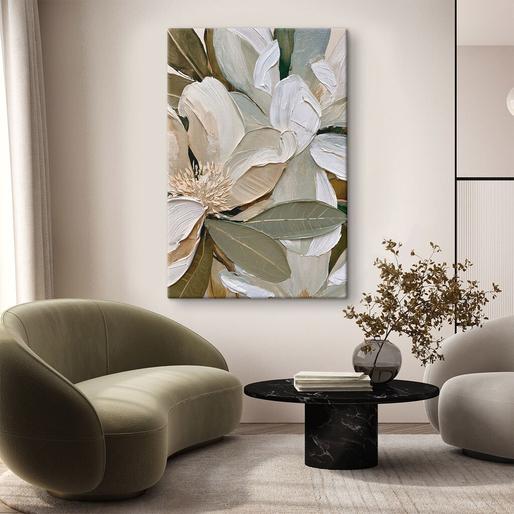 Fiori bianchi tra olivo — ambiente 1