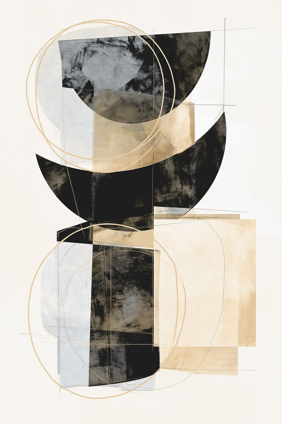 Semicerchi con linee dorate — design completo